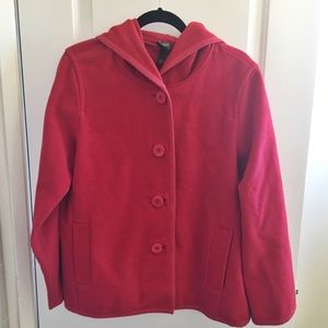Red Eileen Fisher Wool Coat (M)